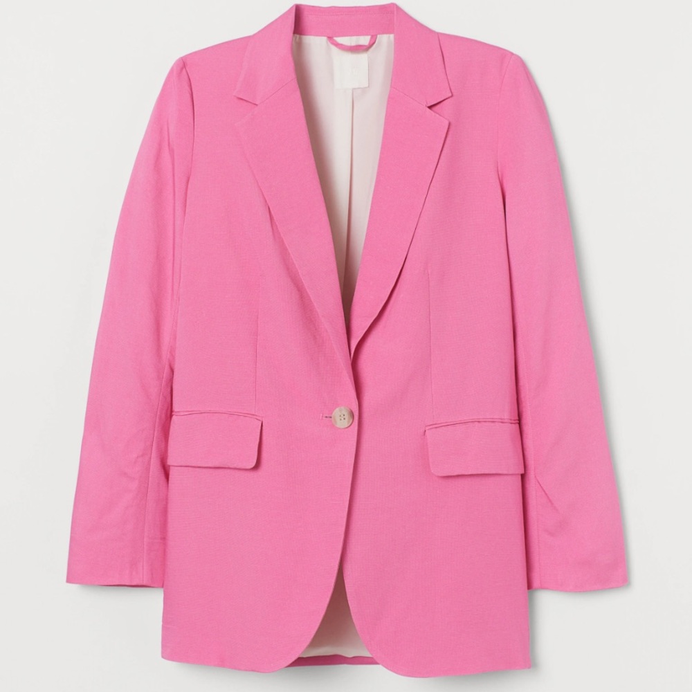 H&M Pink Single-Button Blazer